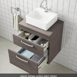 Emily 600mm Wall Mounted 2 Drawer Vanity Unit & Basin Options