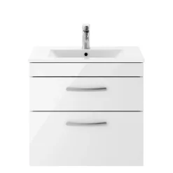 Emily 600mm Wall Mounted 2 Drawer Vanity Unit & Basin Options