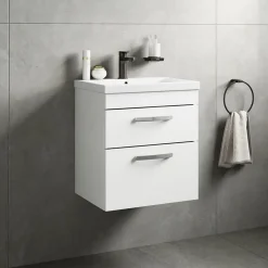 Emily 500mm Wall Mounted 2 Drawer Vanity Unit & Basin Options