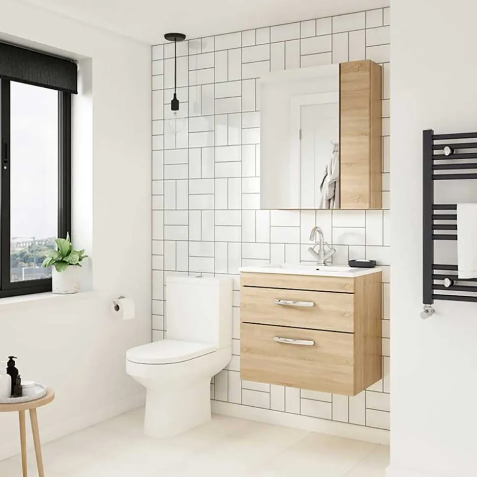 Emily 500mm Wall Mounted 2 Drawer Vanity Unit & Basin Options