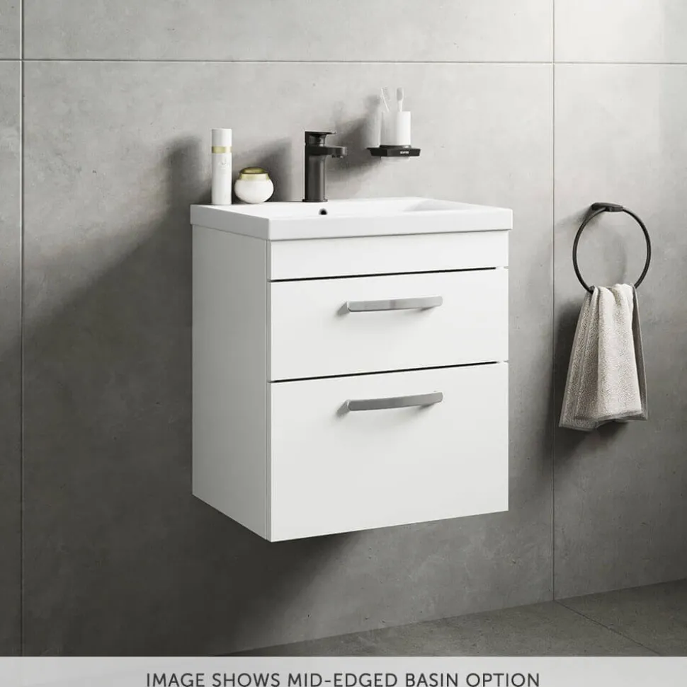 Emily 500mm Wall Mounted 2 Drawer Vanity Unit & Basin Options