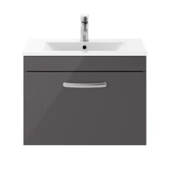 Emily 600mm Wall Mounted 1 Drawer Vanity Unit & Basin Options