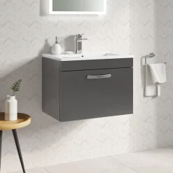 Emily 600mm Wall Mounted 1 Drawer Vanity Unit & Basin Options