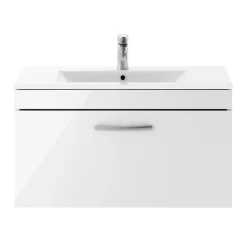 Emily 800mm Wall Mounted 1 Drawer Vanity Unit & Basin Options