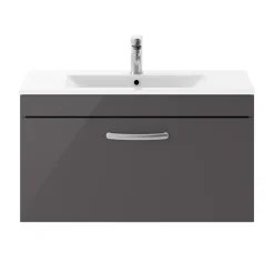 Emily 800mm Wall Mounted 1 Drawer Vanity Unit & Basin Options