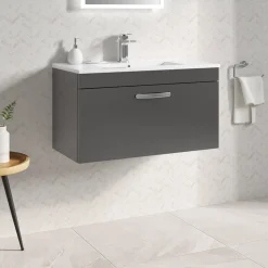 Emily 800mm Wall Mounted 1 Drawer Vanity Unit & Basin Options