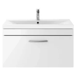 Emily 800mm Wall Mounted 1 Drawer Vanity Unit & Basin Options