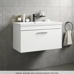 Emily 800mm Wall Mounted 1 Drawer Vanity Unit & Basin Options