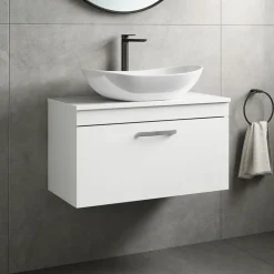 Emily 800mm Wall Mounted 1 Drawer Vanity Unit and Countertop