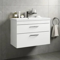 Emily 800mm Wall Mounted 2 Drawer Vanity Unit & Basin Options