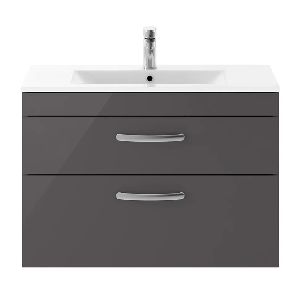 Emily 800mm Wall Mounted 2 Drawer Vanity Unit & Basin Options