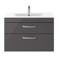 Emily 800mm Wall Mounted 2 Drawer Vanity Unit & Basin Options