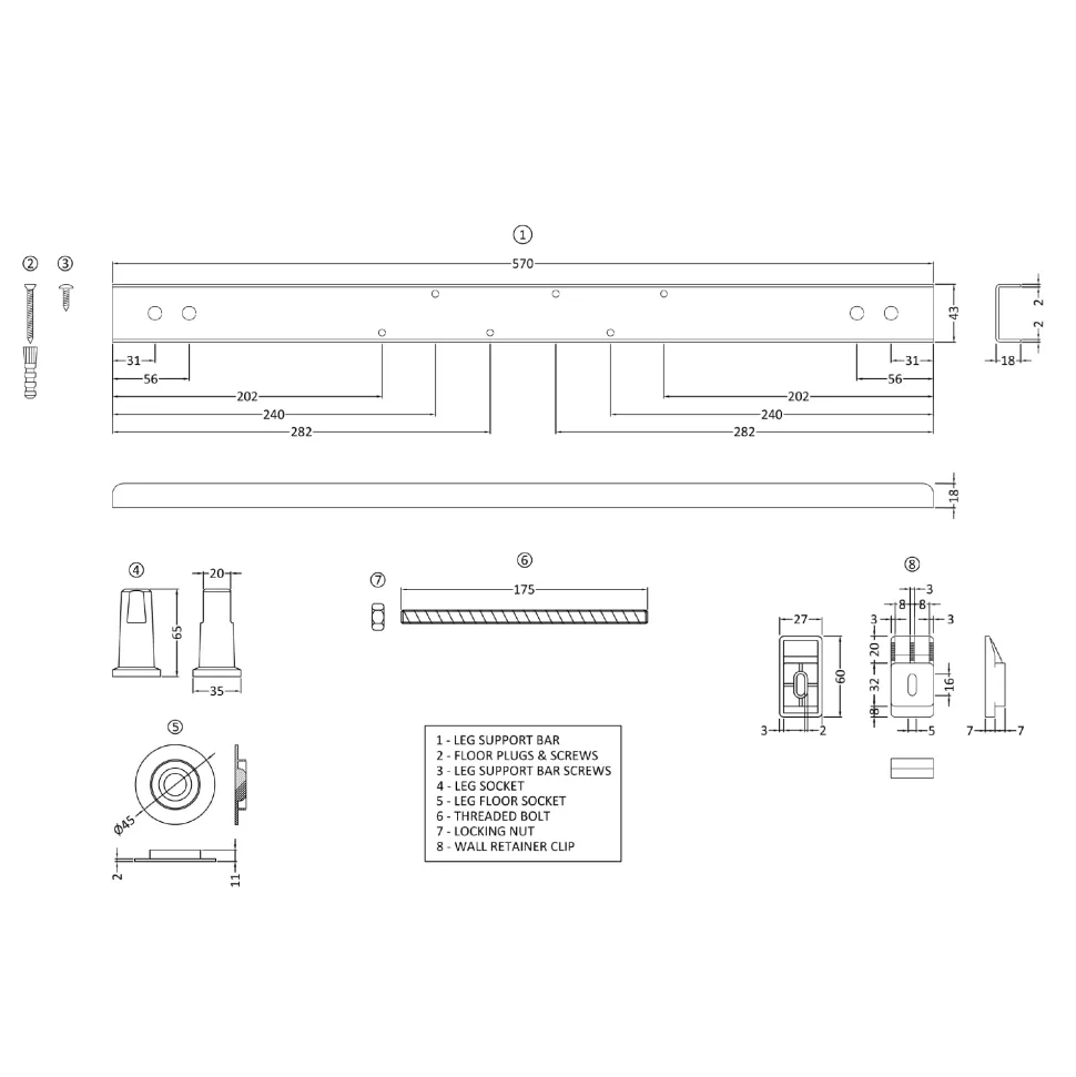 Emily Modern Bathroom Suite with Rimless Toilet & Front Bath Panel