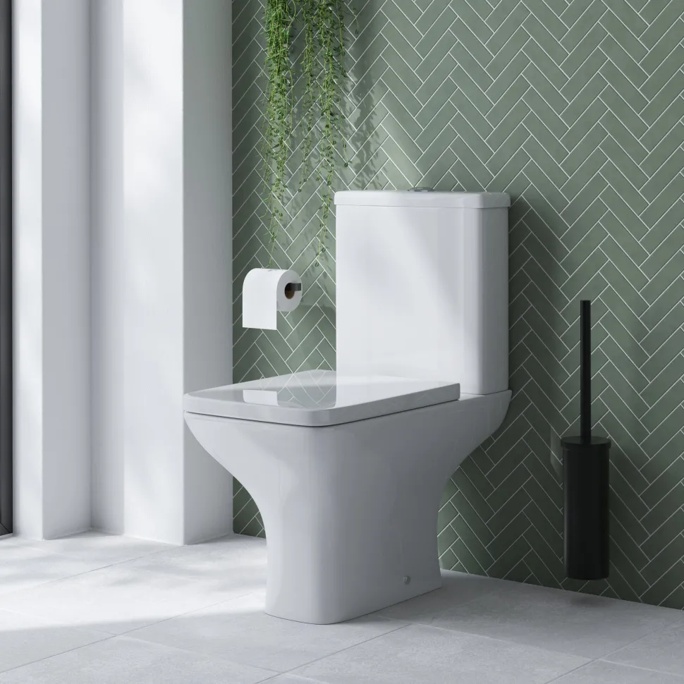 Emily Modern Bathroom Suite with Rimless Toilet & Front Bath Panel