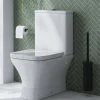 Emily Rimless Back to Wall Close Coupled Toilet & Soft Close Seat