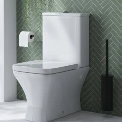Emily Rimless Back to Wall Close Coupled Toilet & Soft Close Seat