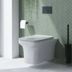 Emily Rimless Compact Wall Hung Toilet & Slimline Soft Close Seat