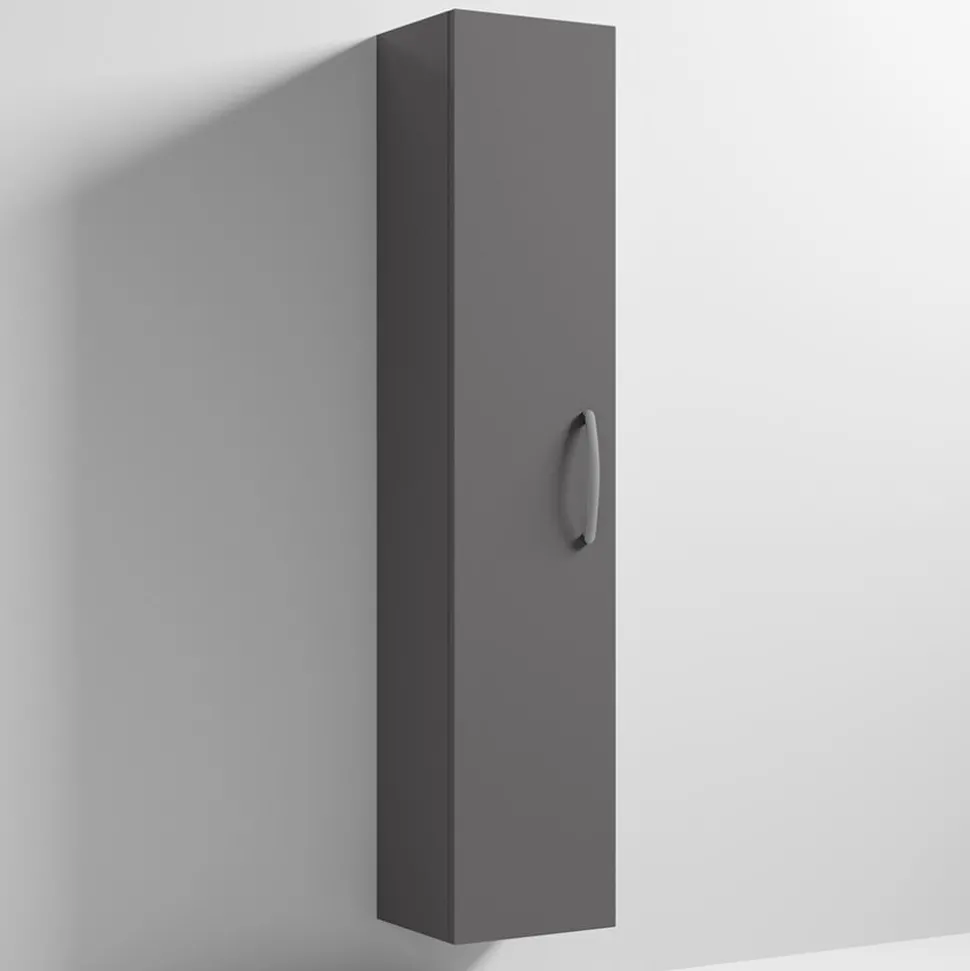 Emily Tall Single Door Storage Unit - Gloss Grey
