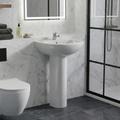 Emma 550mm Full Pedestal & Basin