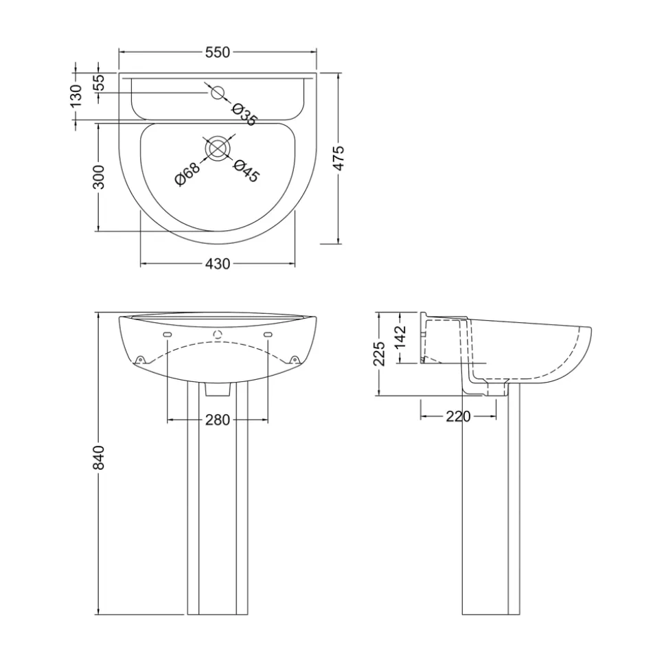 Emma 3 Piece Bathroom Suite with Front Bath Panel