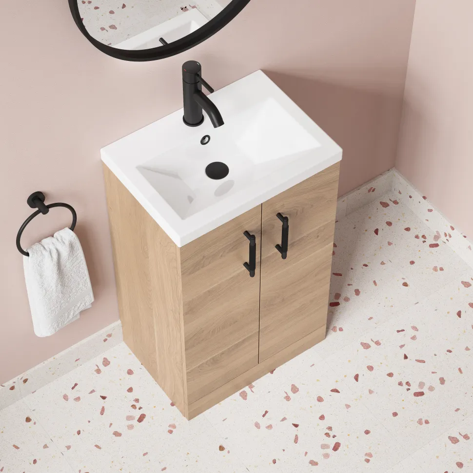 Erin Compact 500mm Floorstanding Cloakroom Vanity Unit & Basin
