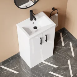 Erin Compact 500mm Floorstanding Cloakroom Vanity Unit & Basin