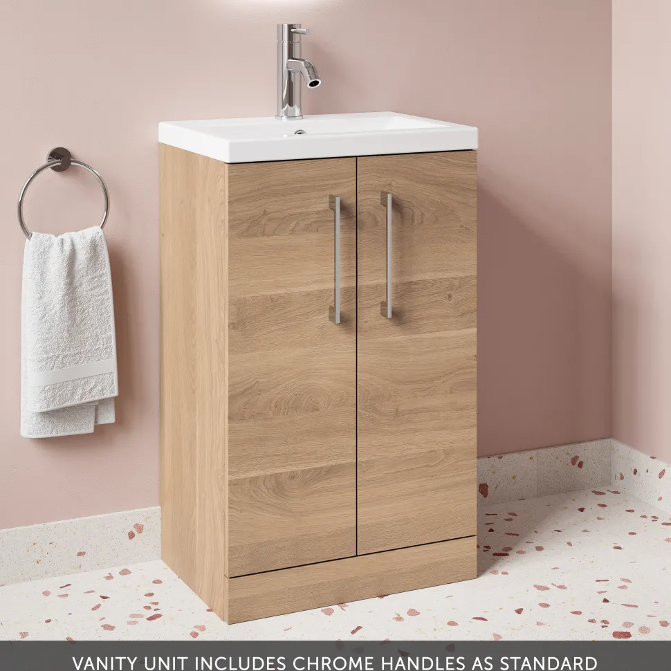 Erin Compact 500mm Floorstanding Cloakroom Vanity Unit & Basin