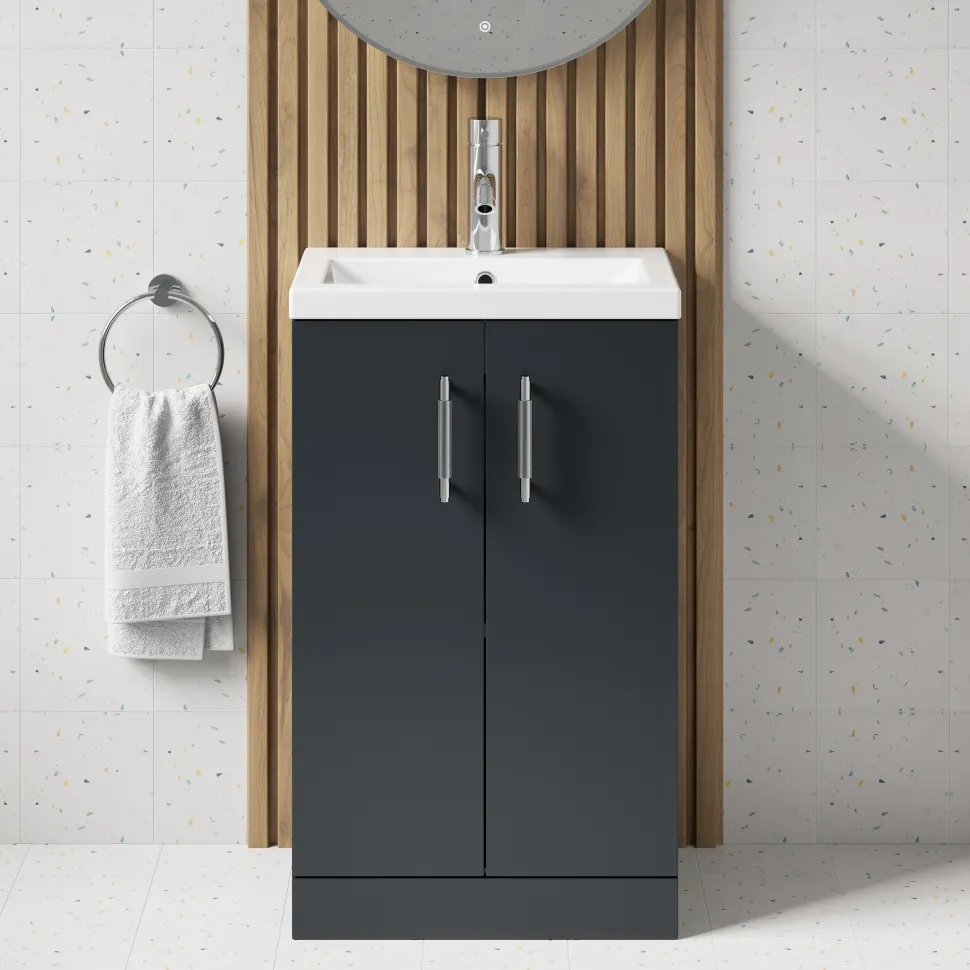 Erin Compact 500mm Floorstanding Cloakroom Vanity Unit & Basin