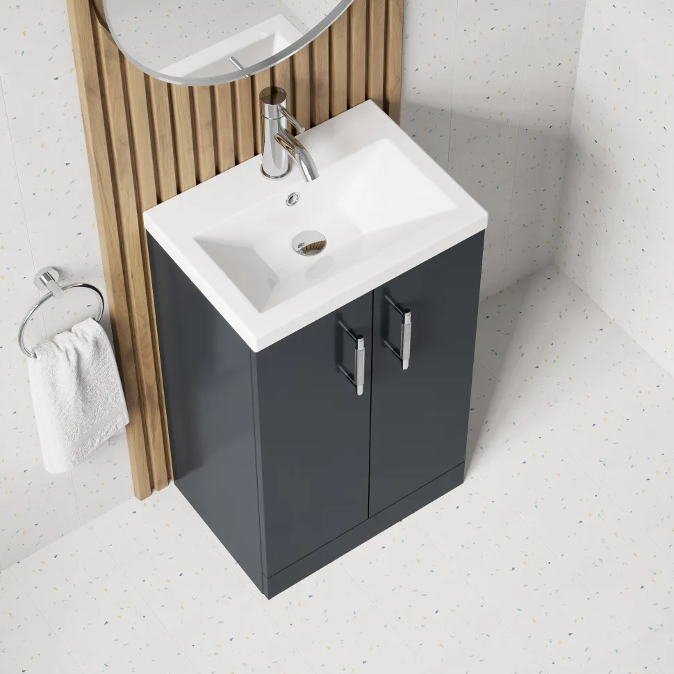 Erin Compact 500mm Floorstanding Cloakroom Vanity Unit & Basin