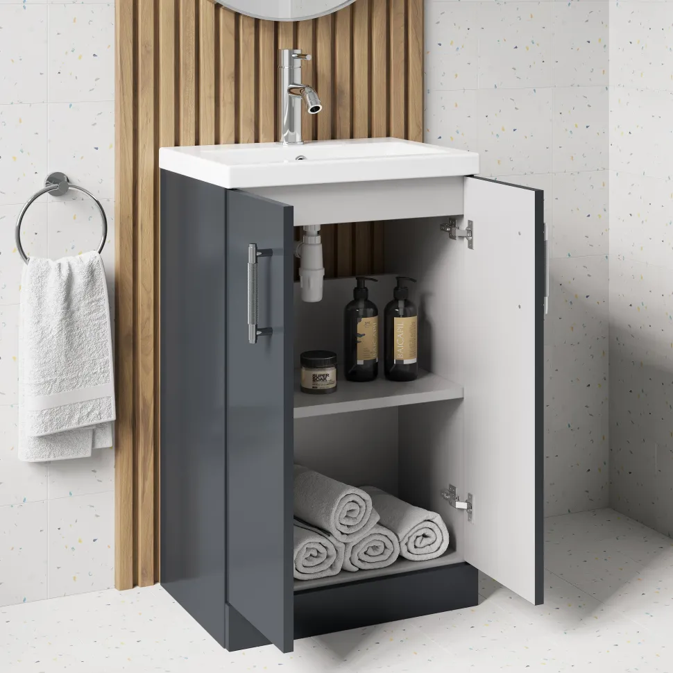 Erin Compact 500mm Floorstanding Cloakroom Vanity Unit & Basin