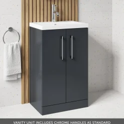 Erin Compact 500mm Floorstanding Cloakroom Vanity Unit & Basin