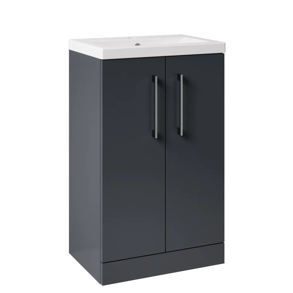 Erin Compact 500mm Floorstanding Cloakroom Vanity Unit & Basin