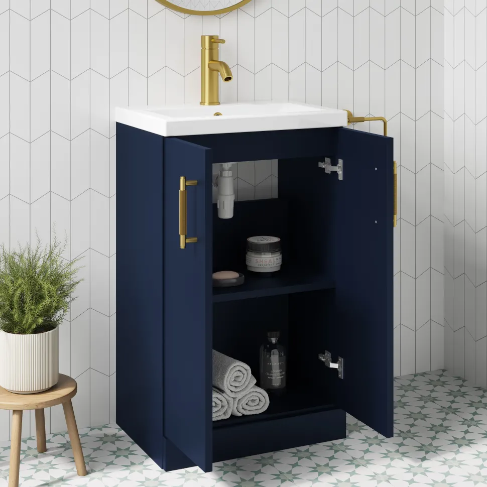 Erin Compact 500mm Floorstanding Cloakroom Vanity Unit & Basin