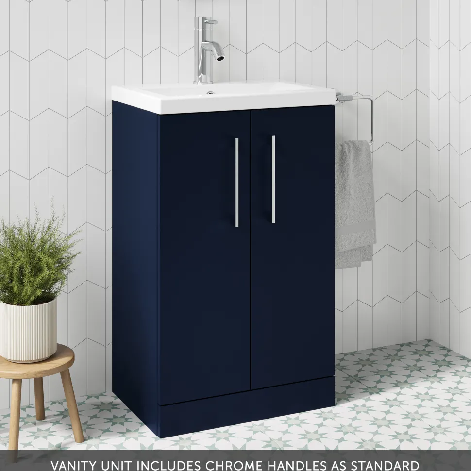 Erin Compact 500mm Floorstanding Cloakroom Vanity Unit & Basin