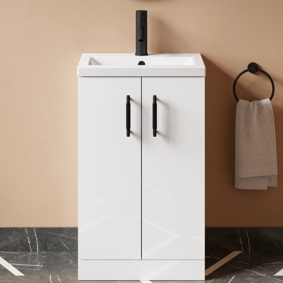 Erin Compact 500mm Floorstanding Cloakroom Vanity Unit & Basin