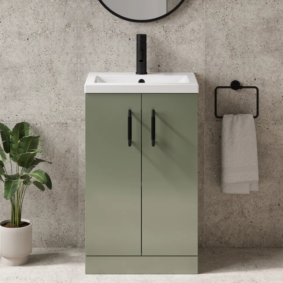 Erin Compact 500mm Floorstanding Cloakroom Vanity Unit & Basin