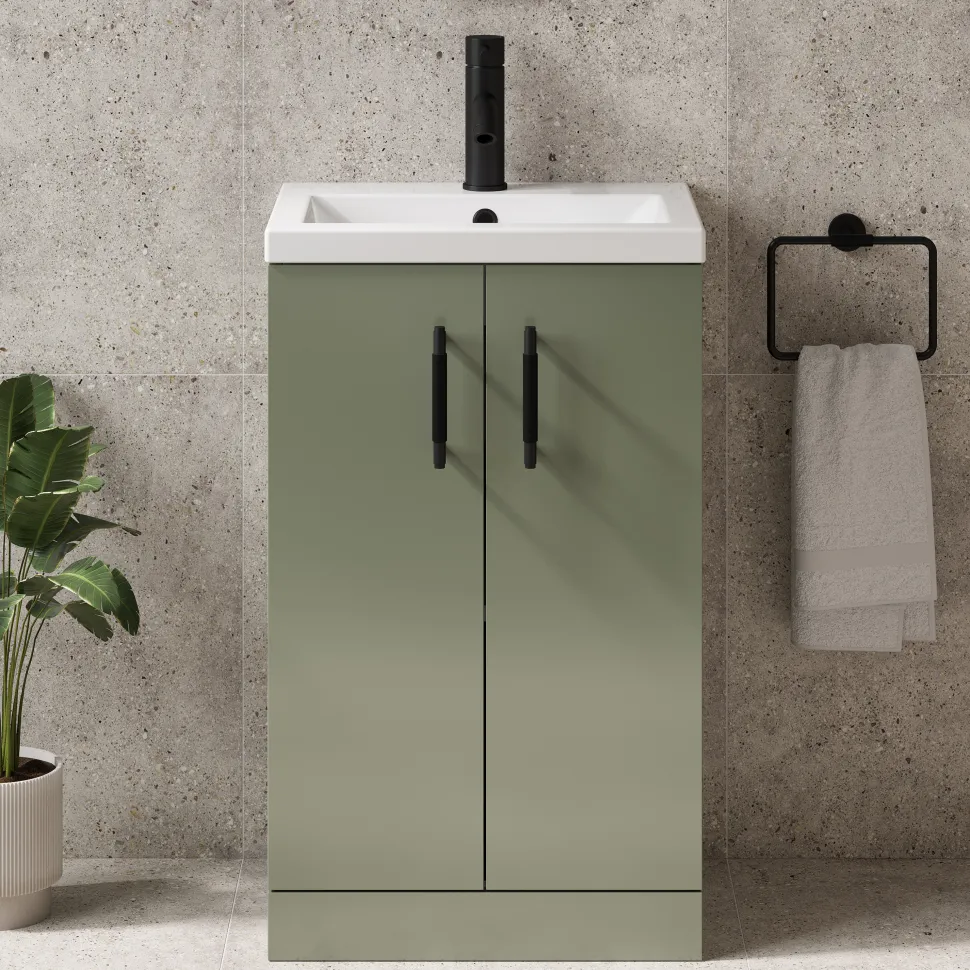 Erin Compact 500mm Floorstanding Cloakroom Vanity Unit & Basin