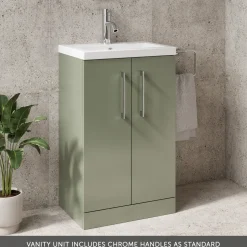 Erin Compact 500mm Floorstanding Cloakroom Vanity Unit & Basin