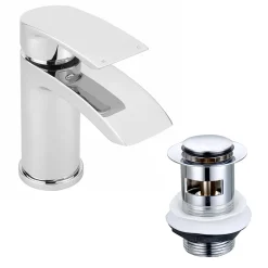 Erin Complete Bathroom Suite with 1700mm P Shaped Shower Bath & Rimless Toilet