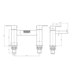 Erin Complete Bathroom Suite with 1700mm L Shaped Shower Bath & Rimless Toilet