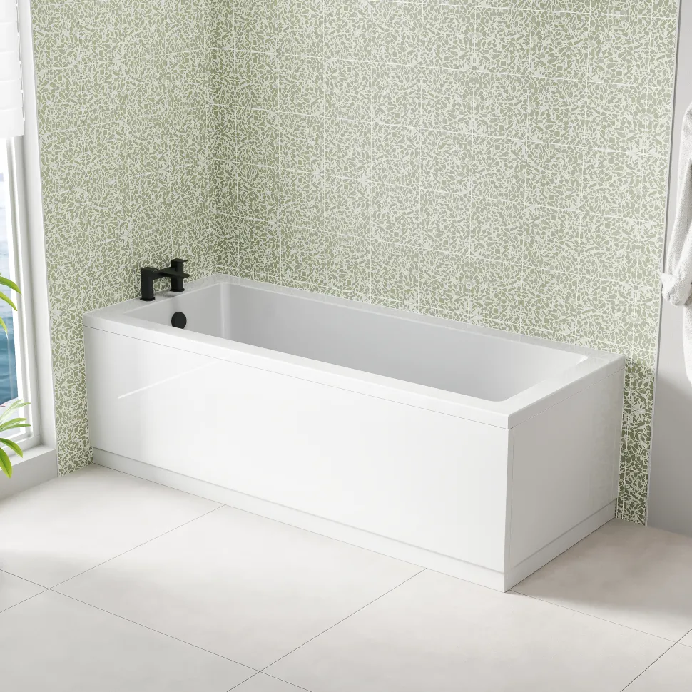 Erin Complete Bathroom Suite with Reinforced Bath & Rimless Toilet