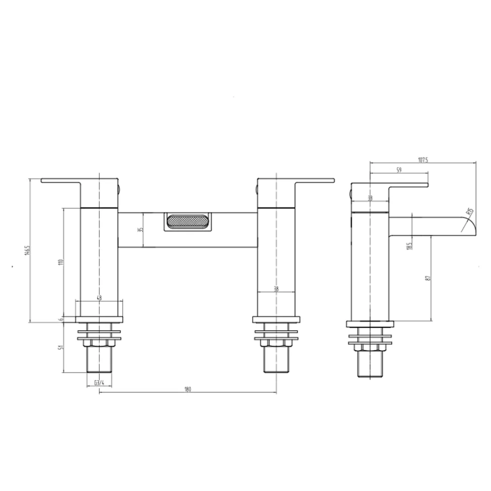 Erin Complete Bathroom Suite with Reinforced Bath & Rimless Toilet
