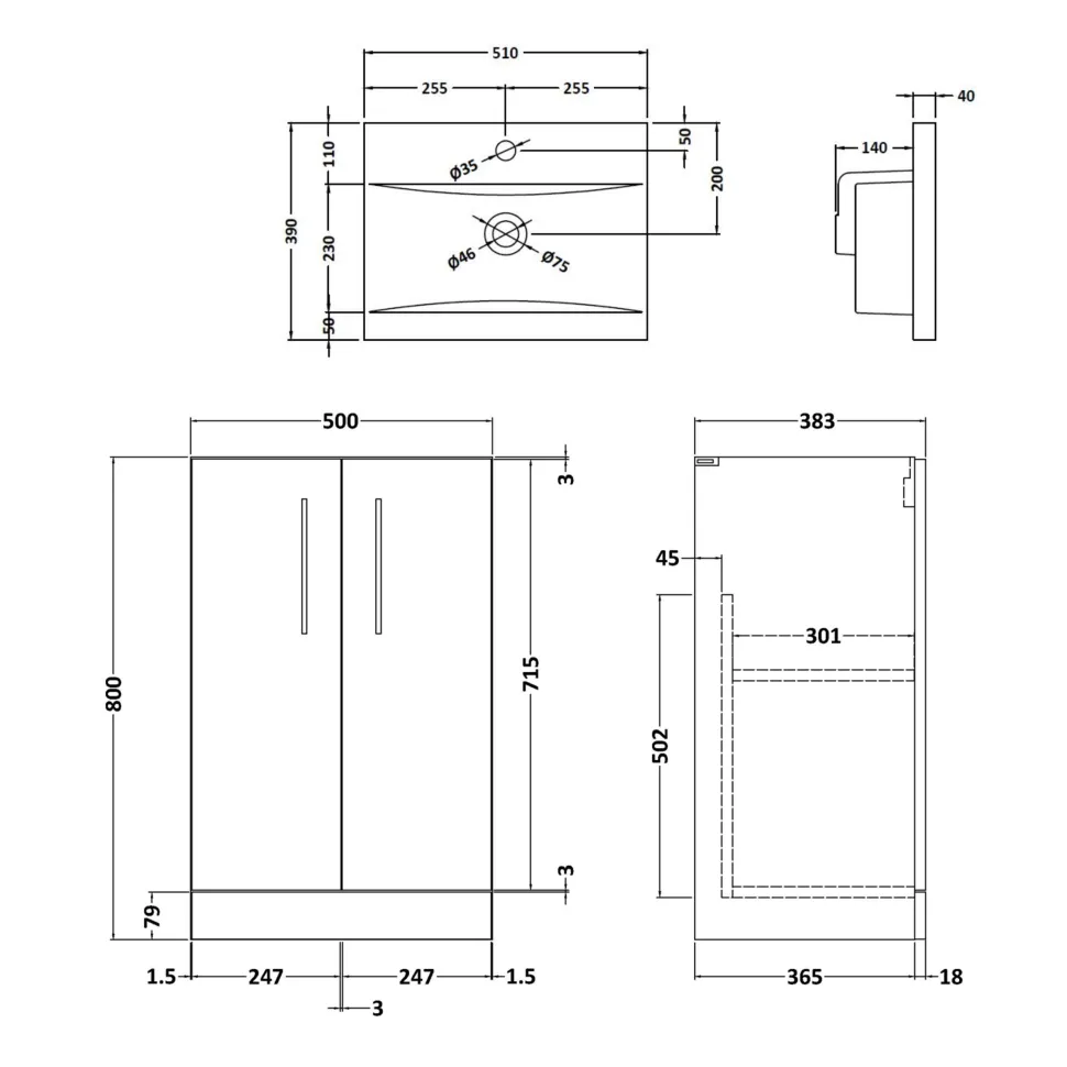 Erin Complete Modern Matt Black Bathroom Suite with 1700mm L Shaped Shower Bath & Rimless Toilet