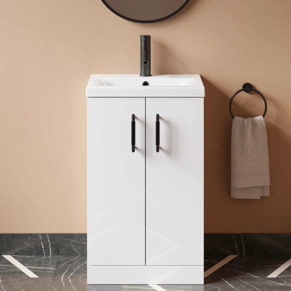 Erin Complete Modern Matt Black Bathroom Suite with 1700mm L Shaped Shower Bath & Rimless Toilet
