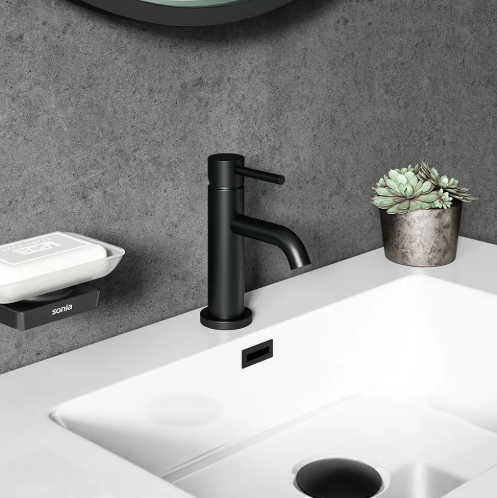 Erin Complete Modern Matt Black Bathroom Suite with 1700mm L Shaped Shower Bath & Rimless Toilet
