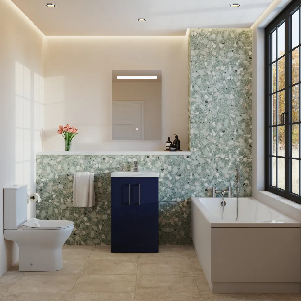 Erin Complete Vanity Unit Bathroom Suite with Rimless Toilet