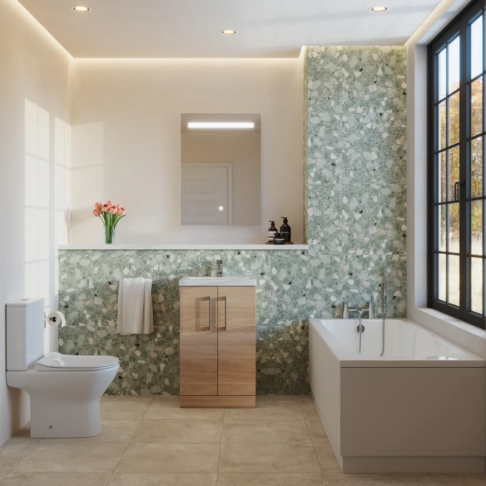 Erin Complete Vanity Unit Bathroom Suite with Rimless Toilet
