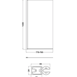 Erin Matt Black Reinforced Shower Bath Suite with Rimless Toilet