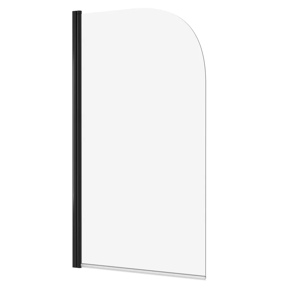 Erin Matt Black Shower Bath Suite with 1700mm J Shaped Bath & Rimless Toilet