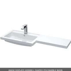 Erin 1100mm Bleached Oak Combination Bathroom 2 Drawer Sink & Toilet Unit